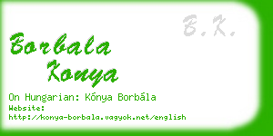 borbala konya business card