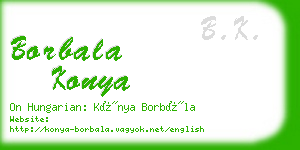 borbala konya business card
